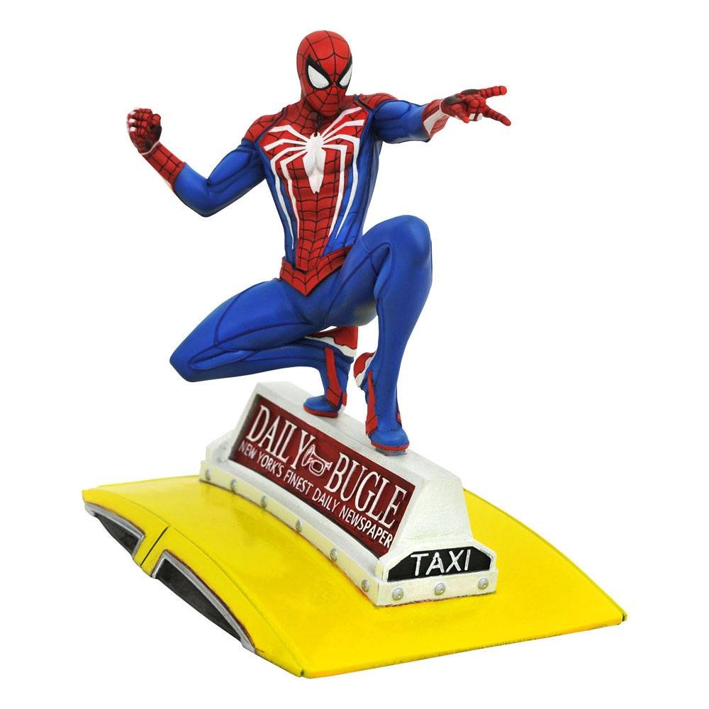SPIDER-MAN 2018 MARVEL VIDEO GAME GALLERY PVC STATUE SPIDER-MAN ON TAXI 23 CM