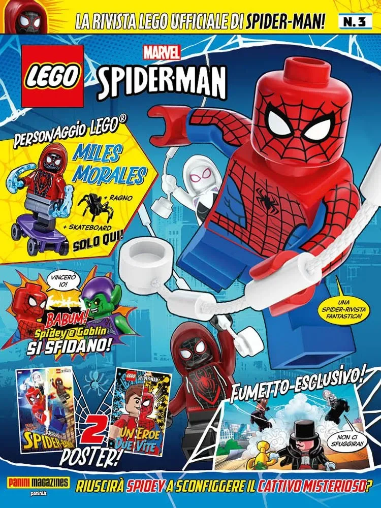 LEGO SPIDER-MAN MAGAZINE 3 IN REGALO: LA MINIFIGURE UFFICIALE LEGO® DI MILES MORALES! LEGO SPIDER-MAN 3