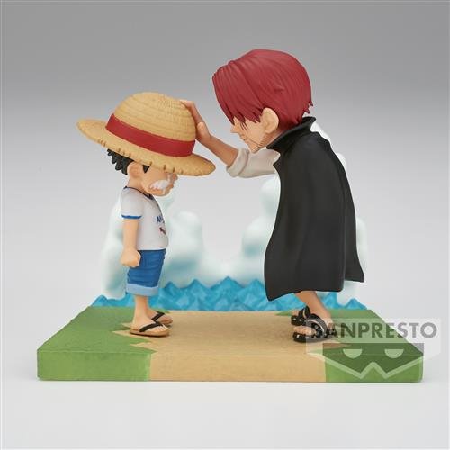 ONE PIECE - WORLD COLLECTABLE FIGURE - LOG STORIES MONKEY D. LUFFY & SHANKS 7CM