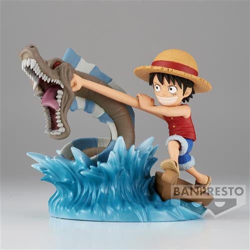 ONE PIECE - WORLD COLLECTABLE FIGURE - LOG STORIES MONKEY D. LUFFY VS LOCAL SEA MONSTER 7CM