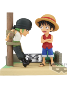 ONE PIECE - WORLD COLLECTABLE FIGURE - LOG STORIES MONKEY.D.LUFFY & RORONOA ZORO 7CM