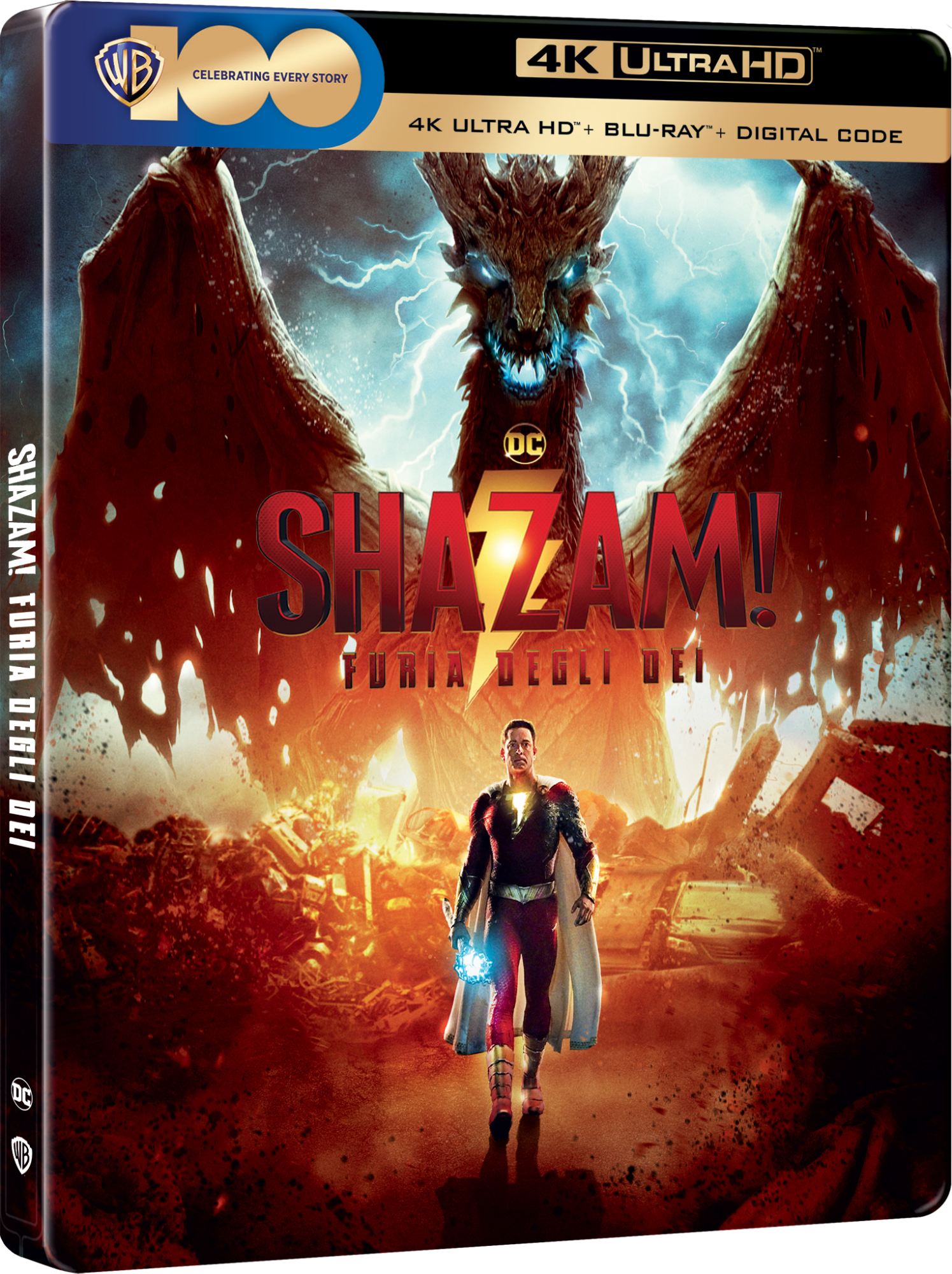 SHAZAM! 2 - FURIA DEGLI DEI FURIA DEGLI DEI (STEELBOOK) (4K ULTRA HD + BLU-RAY)